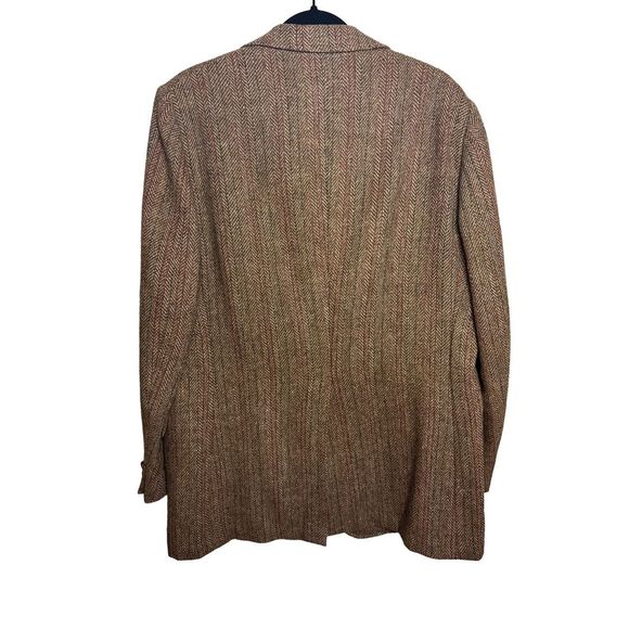 Harris Tweed Pendleton Vintage Pure Scottish Wool Brown Blazer Suit Jacket 42/44 - Picture 2 of 11